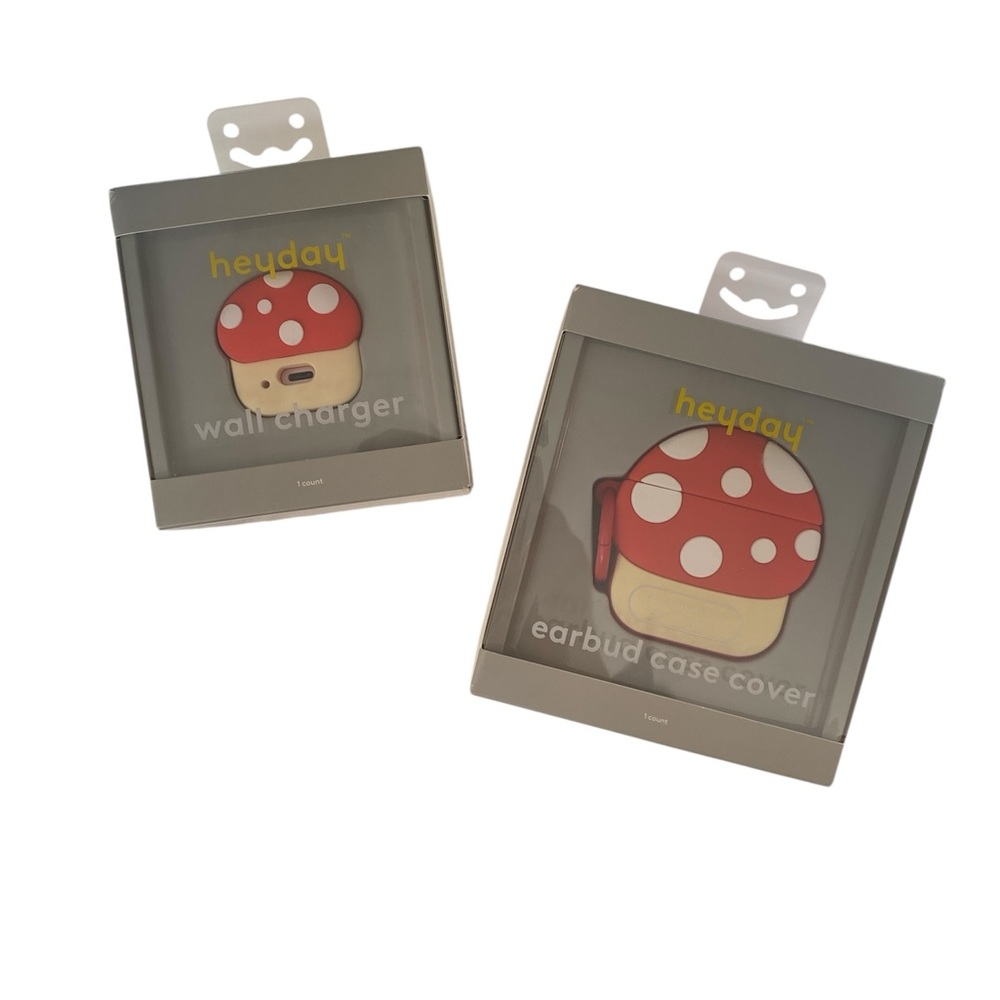 Heyday Mushroom Charger and AirPod Pros Gen 1 & 2 Case